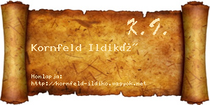 Kornfeld Ildikó névjegykártya