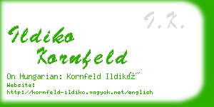 ildiko kornfeld business card